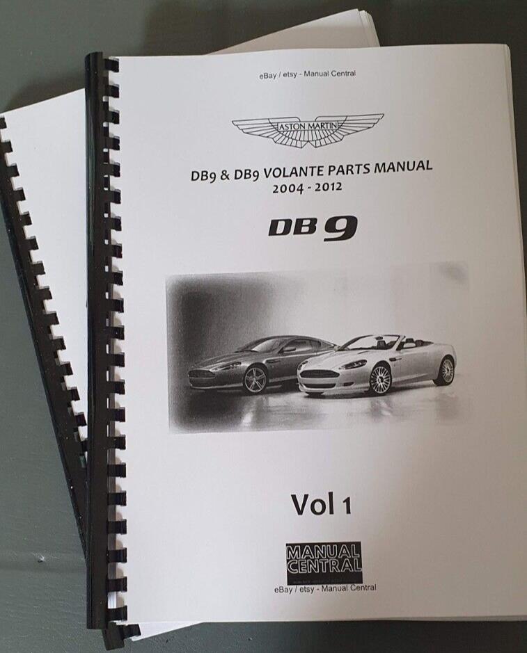 ASTON MARTIN DB9 & DB9 VOLANTE  - PARTS MANUAL 2004 to 2012