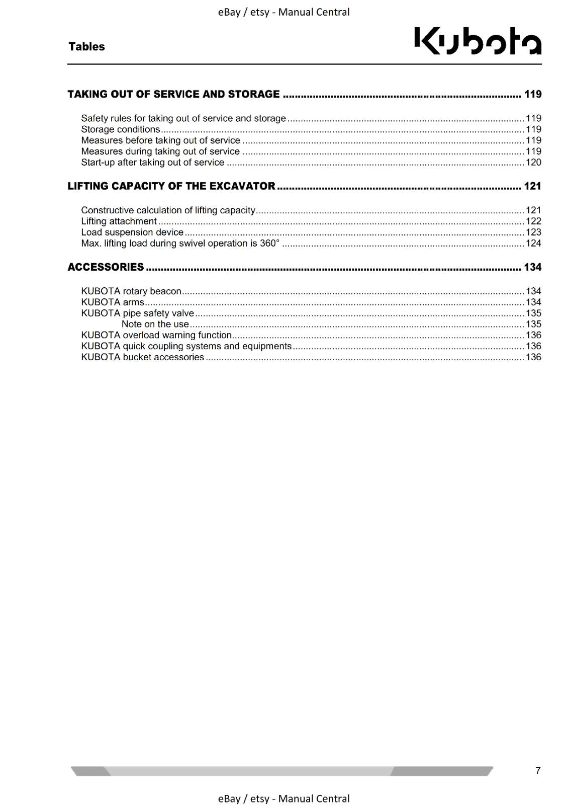 KUBOTA KX61-3 KX71-3 MINI EXCAVATOR OPERATOR MANUAL REPRINTED COMB BOUND