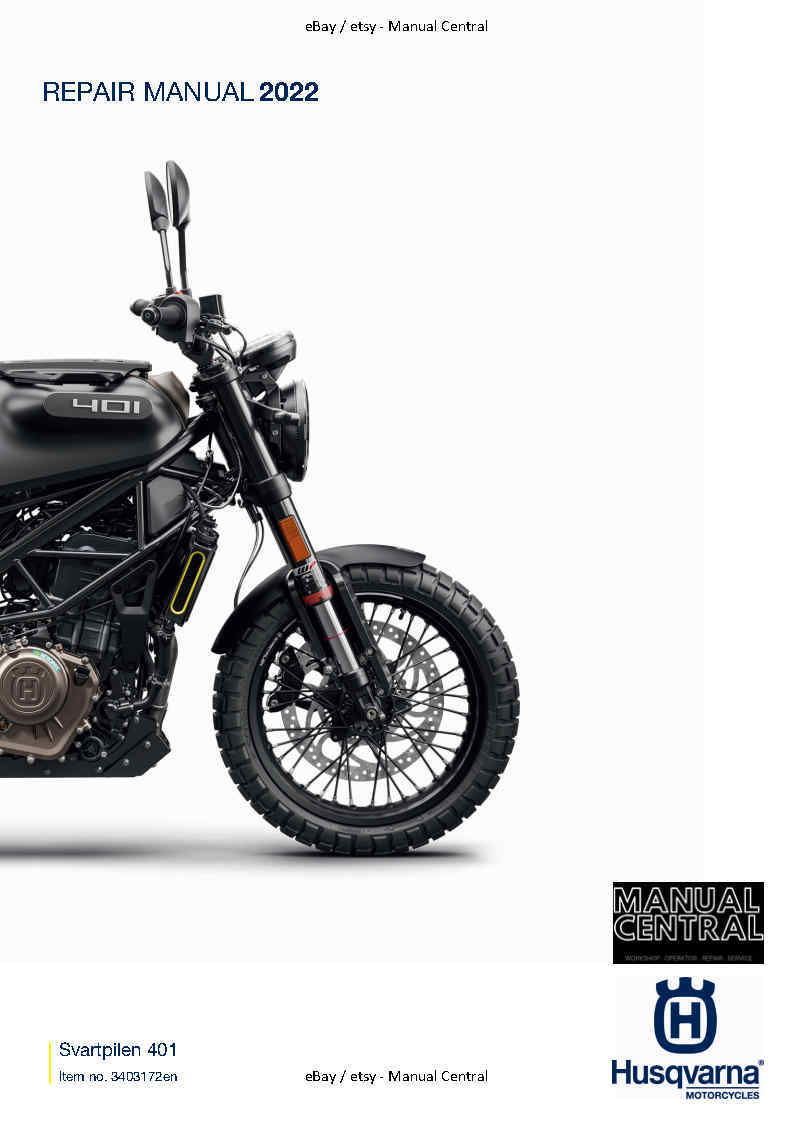 2022 HUSQVARNA SVARTPILEN 401 REPAIR WORKSHOP SERVICE MANUAL