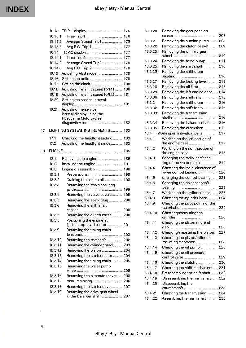 2022 HUSQVARNA SVARTPILEN 401 REPAIR WORKSHOP SERVICE MANUAL