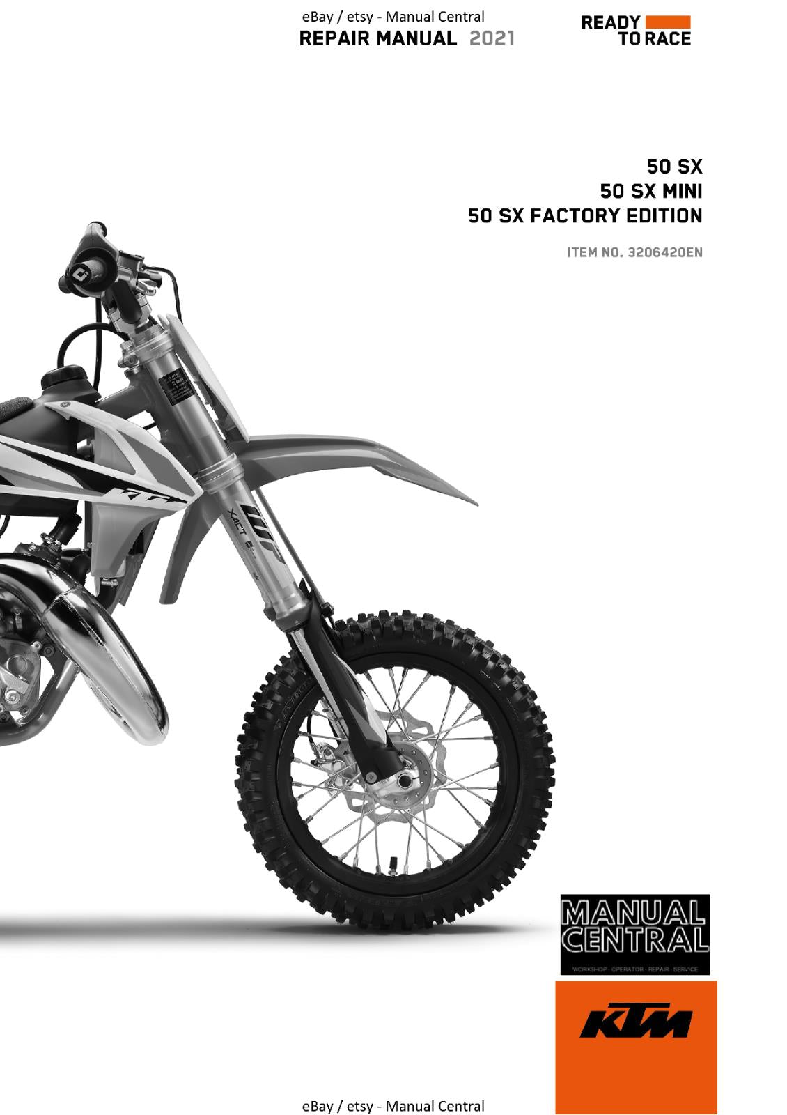 KTM 2021 50 SX MINI FACTORY EDITION WORKSHOP REPAIR SERVICE MANUAL REPRINTED