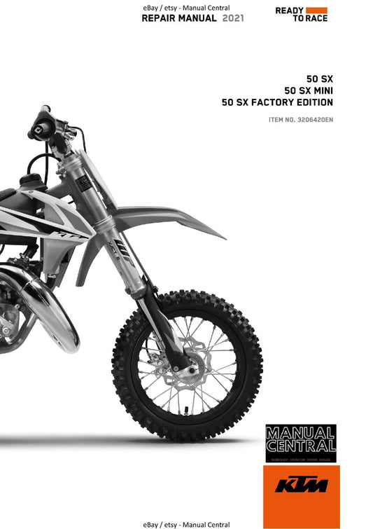 KTM 2021 50 SX MINI FACTORY EDITION WORKSHOP REPAIR SERVICE MANUAL REPRINTED