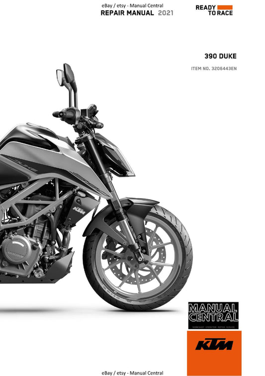 KTM 2021 390 DUKE WORKSHOP REPAIR SERVICE MANUAL REPRINTED