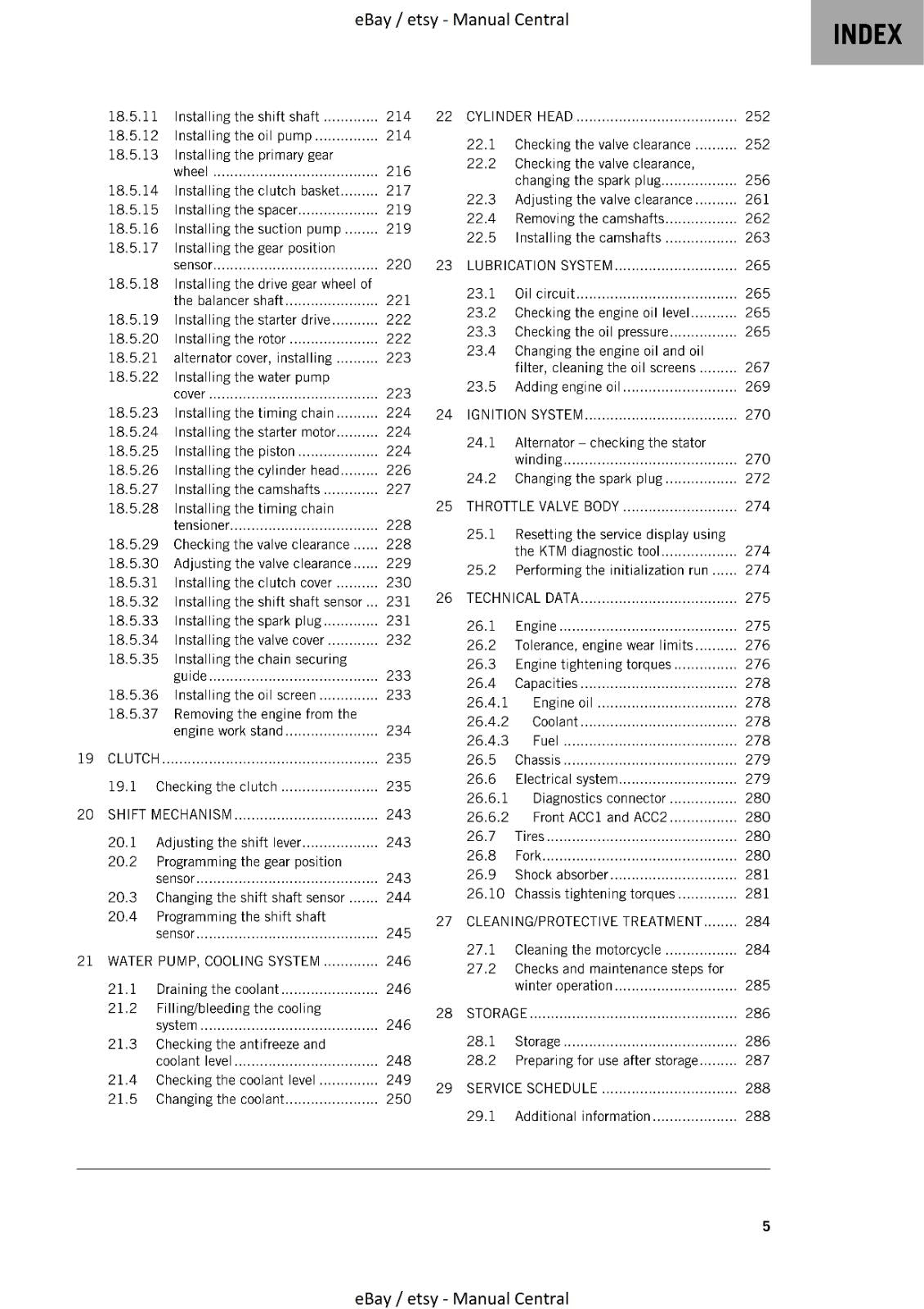 KTM 2021 390 DUKE WORKSHOP REPAIR SERVICE MANUAL REPRINTED