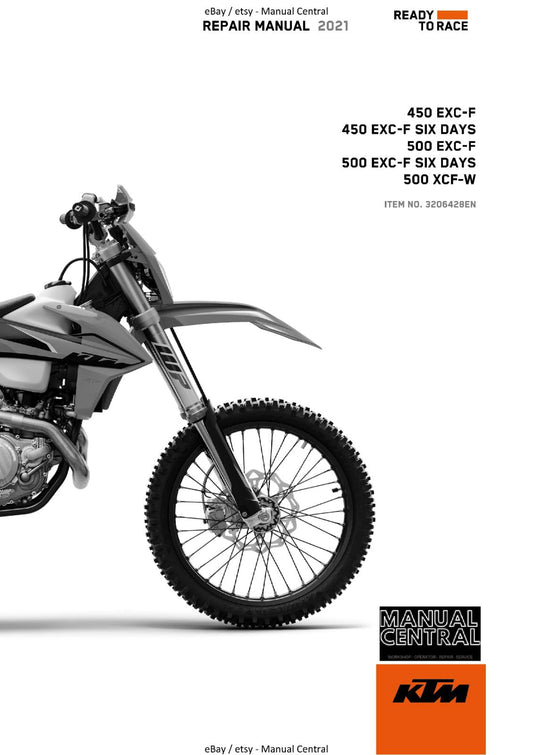 KTM 2021 450 EXC-F SIX DAYS 500 EXC-F SIX DAYS XCF-W WORKSHOP REPAIR SERVICE