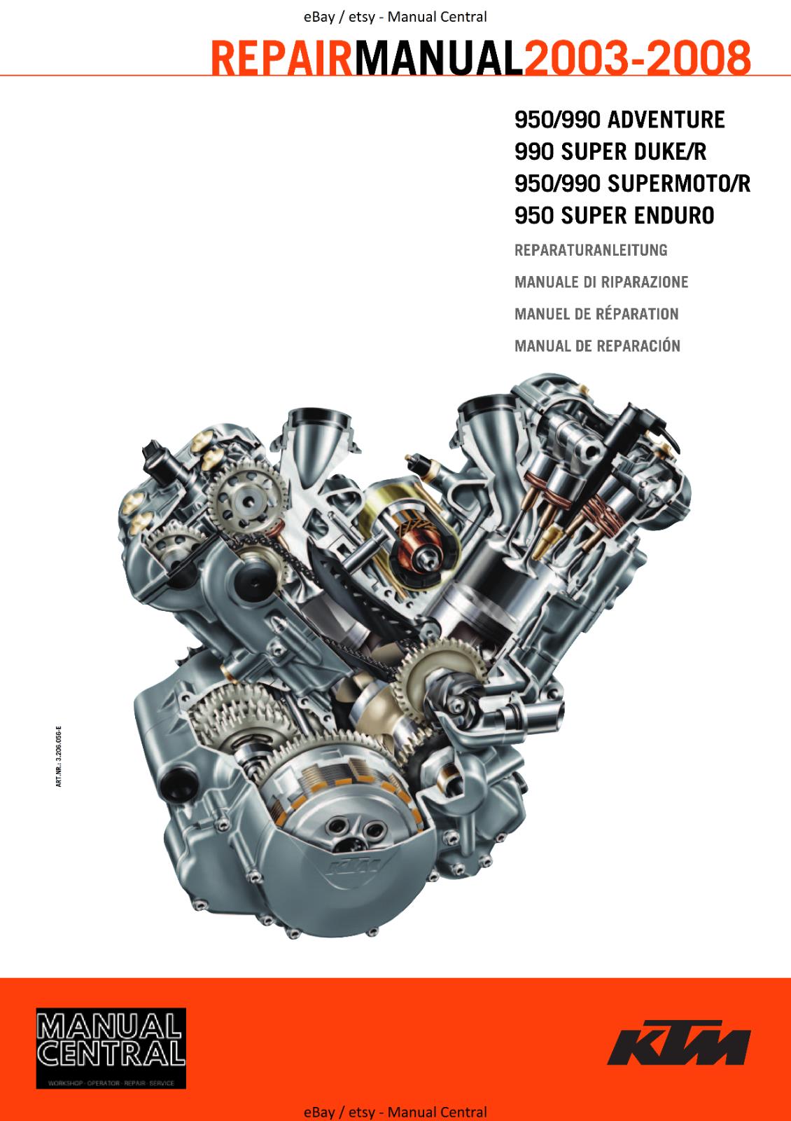 KTM 2003 - 2008 -  990 SUPER DUKE / R - WORKSHOP SERVICE REPAIR MANUAL