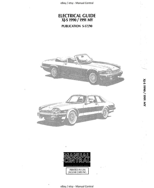 JAGUAR XJS 1990 1991 ELECTRICAL GUIDE - WIRING DIAGRAMS - CIRCUIT DIAGRAMS