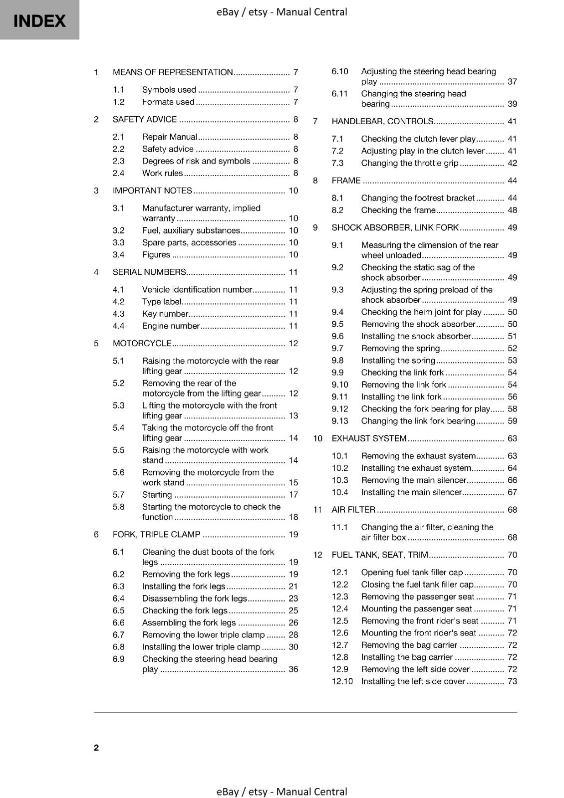 HUSQVARNA SVARTPILEN 250 2021 EDITION REPAIR WORKSHOP SERVICE MANUAL REPRINTED