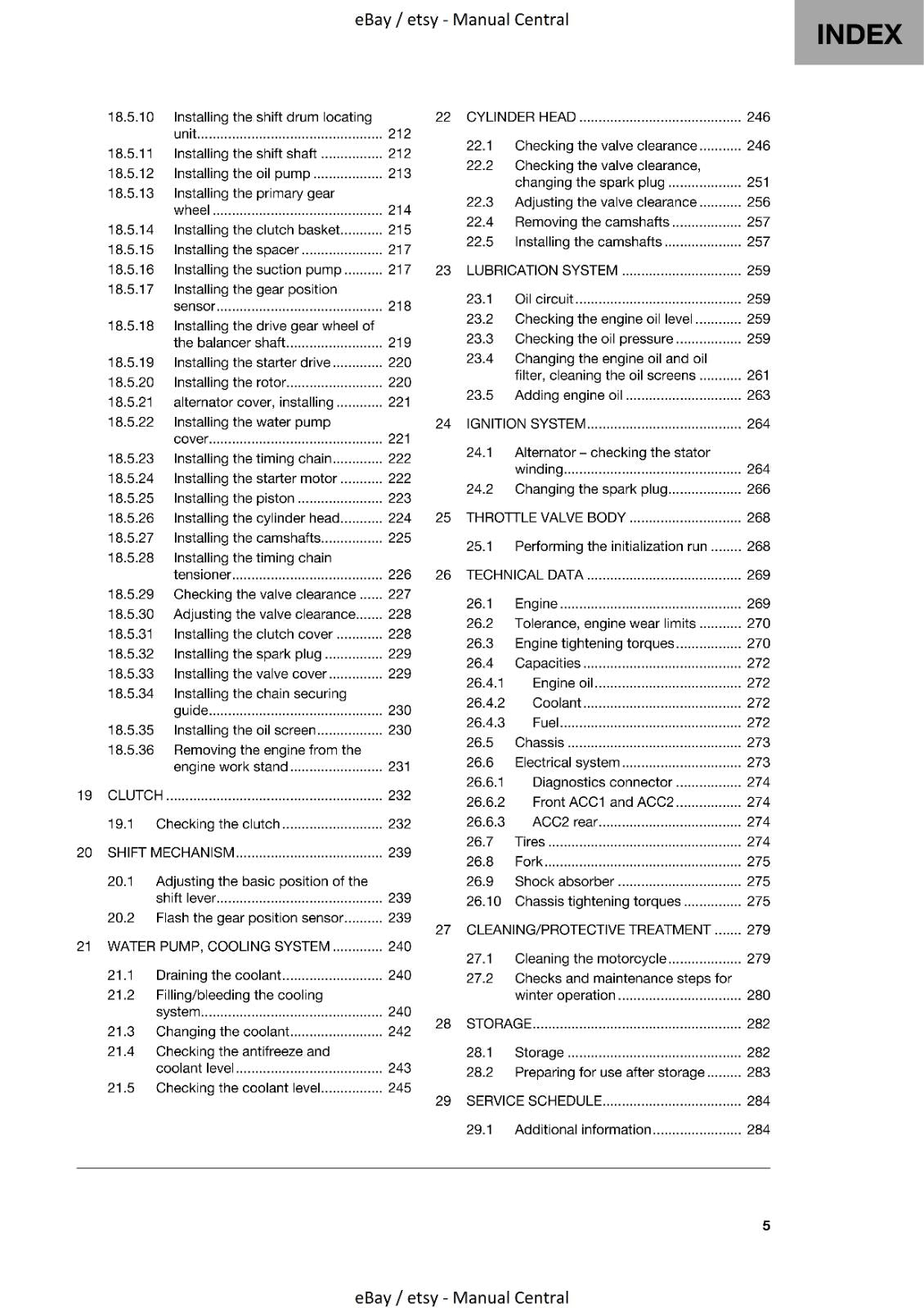 HUSQVARNA SVARTPILEN 250 2021 EDITION REPAIR WORKSHOP SERVICE MANUAL REPRINTED