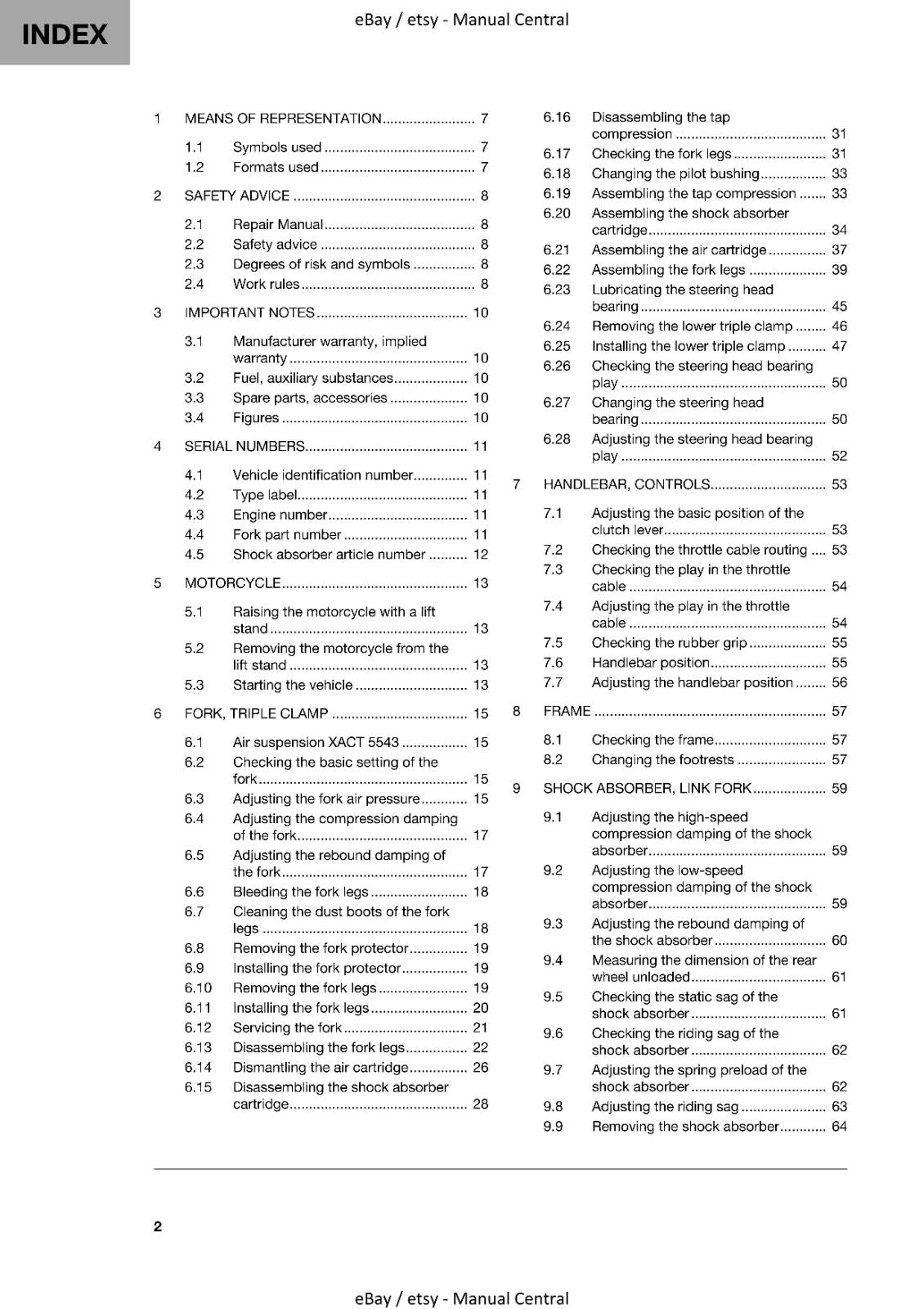 HUSQVARNA TC 85 17/14" 2021 EDITION REPAIR WORKSHOP SERVICE MANUAL REPRINTED