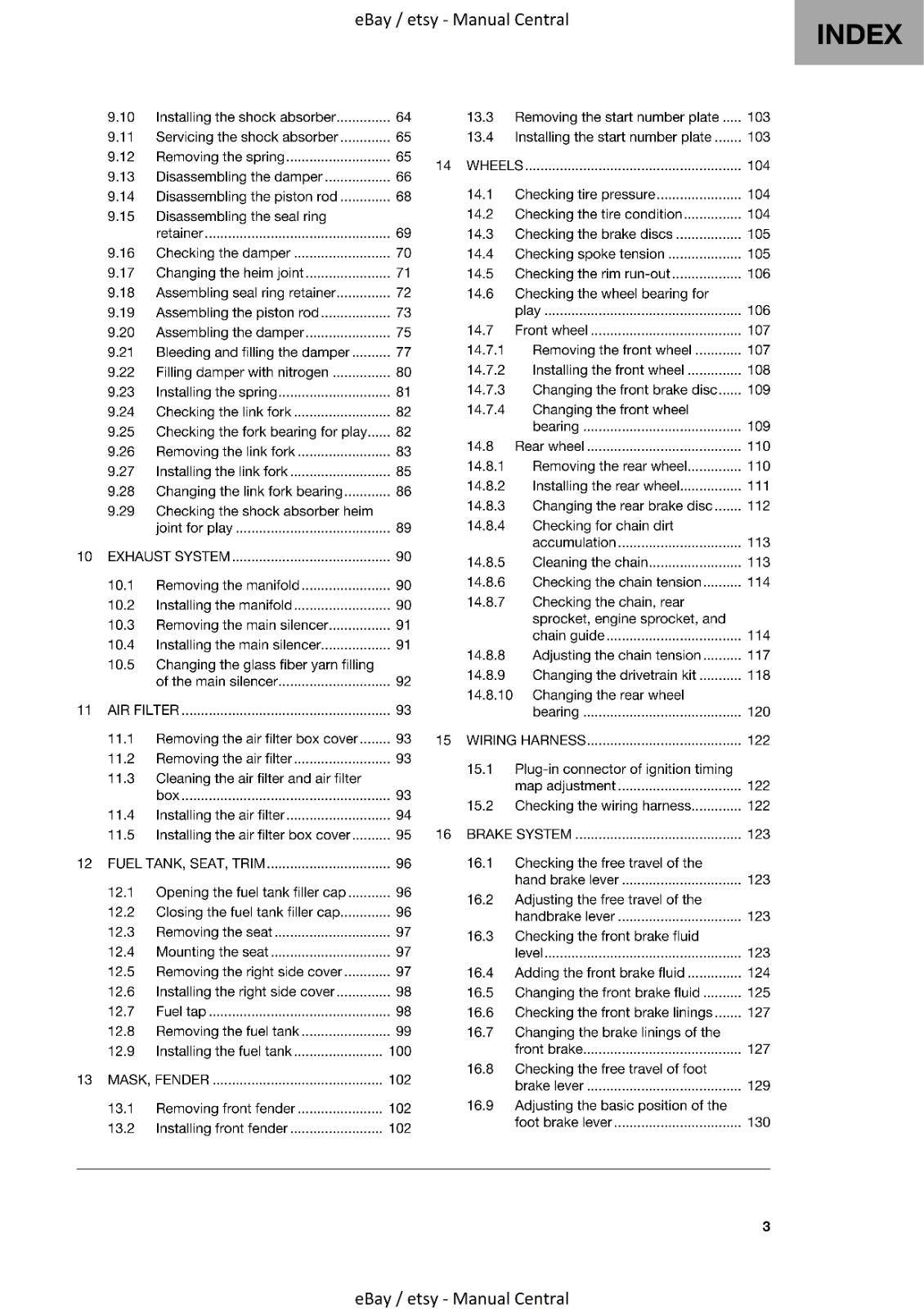 HUSQVARNA TC 85 17/14" 2021 EDITION REPAIR WORKSHOP SERVICE MANUAL REPRINTED