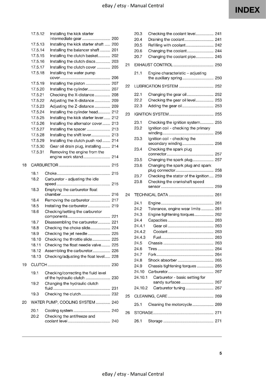 HUSQVARNA TC 250 2021 EDITION REPAIR WORKSHOP SERVICE MANUAL REPRINTED