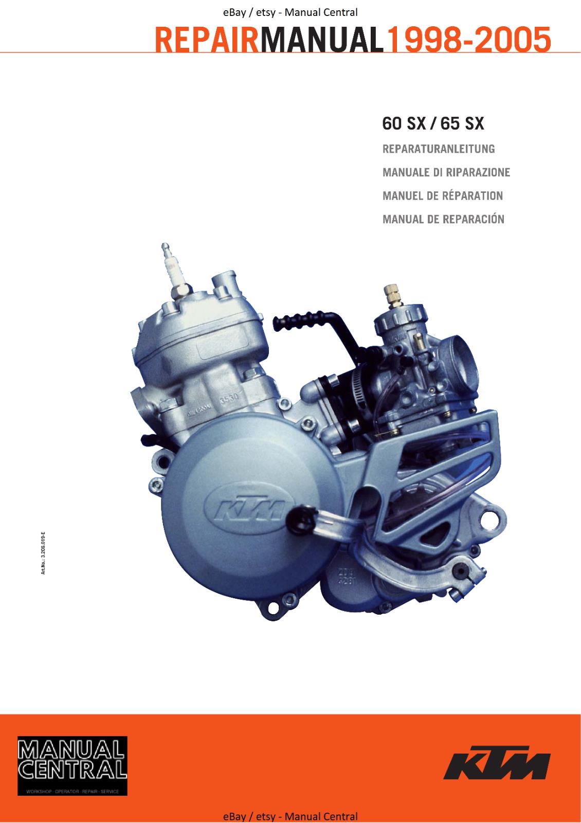 KTM 1998 TO 2005 60 SX 65 SX WORKSHOP REPAIR SERVICE MANUAL