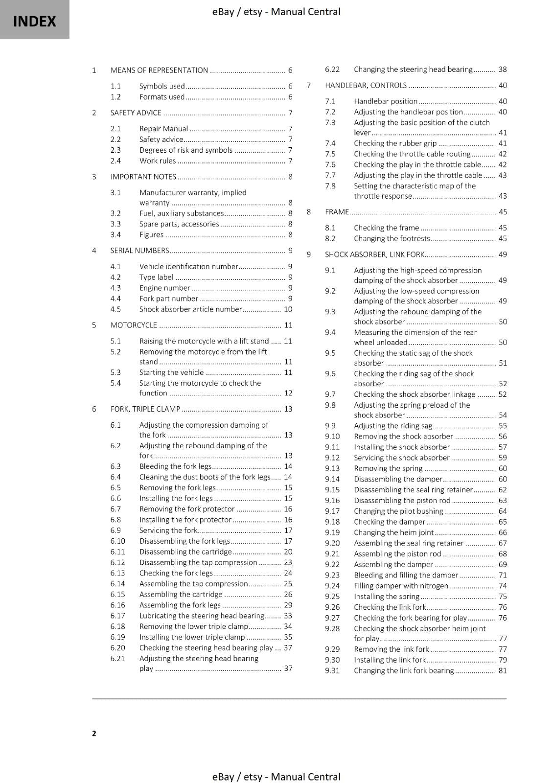 GASGAS 2023 - EC 250 EC 300 - SERVICE WORKSHOP REPAIR MANUAL REPRINT