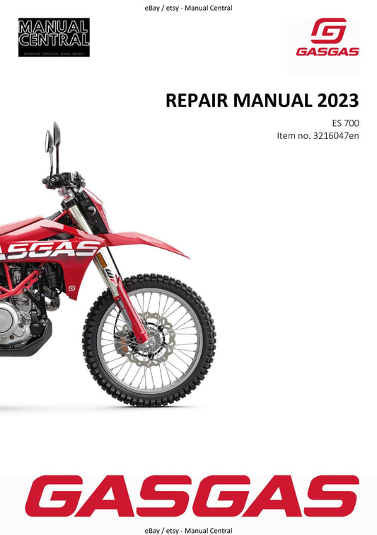 GASGAS 2023 - ES 700 US EDITION - SERVICE WORKSHOP REPAIR MANUAL REPRINT