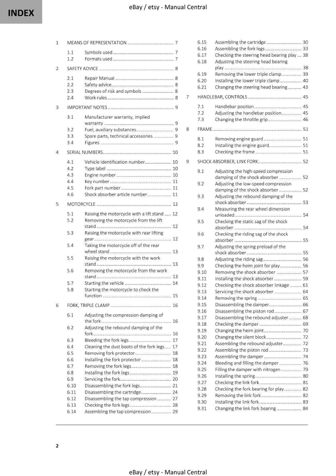 GASGAS 2023 - ES 700 US EDITION - SERVICE WORKSHOP REPAIR MANUAL REPRINT