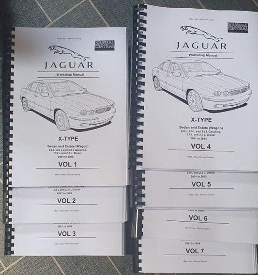 JAGUAR X-TYPE 2001 - 2009  - SEDAN & ESTATE - WORKSHOP SERVICE MANUAL 100GSM