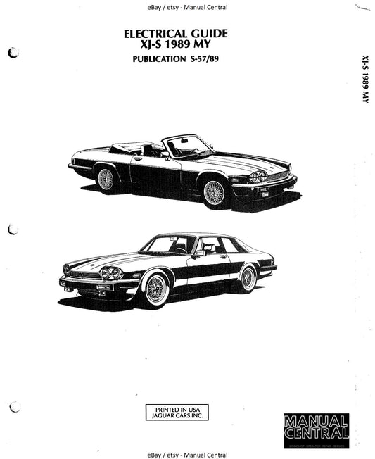JAGUAR XJS - 1989 - ELECTRICAL GUIDE - WIRING DIAGRAMS - CIRCUIT DIAGRAMS