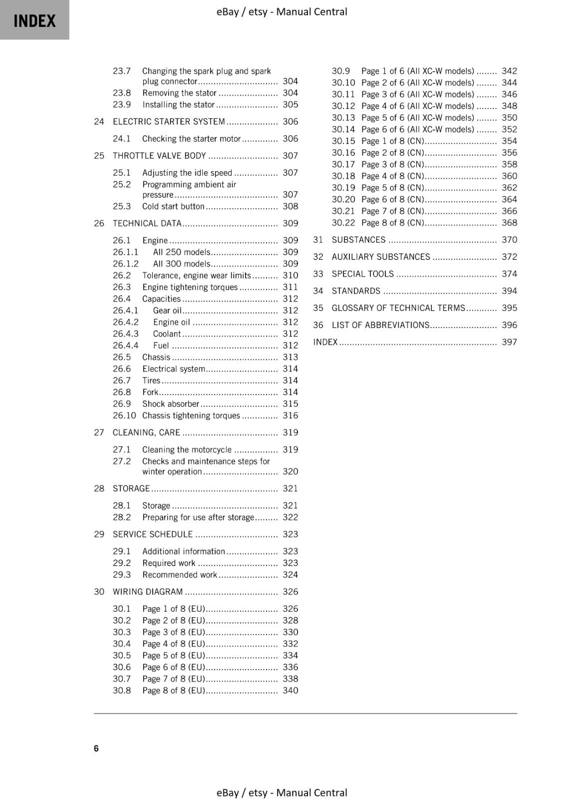 KTM 2023 - 300 EXC XC-W ERZBERGRODEO - WORKSHOP SERVICE MANUAL REPRINTED