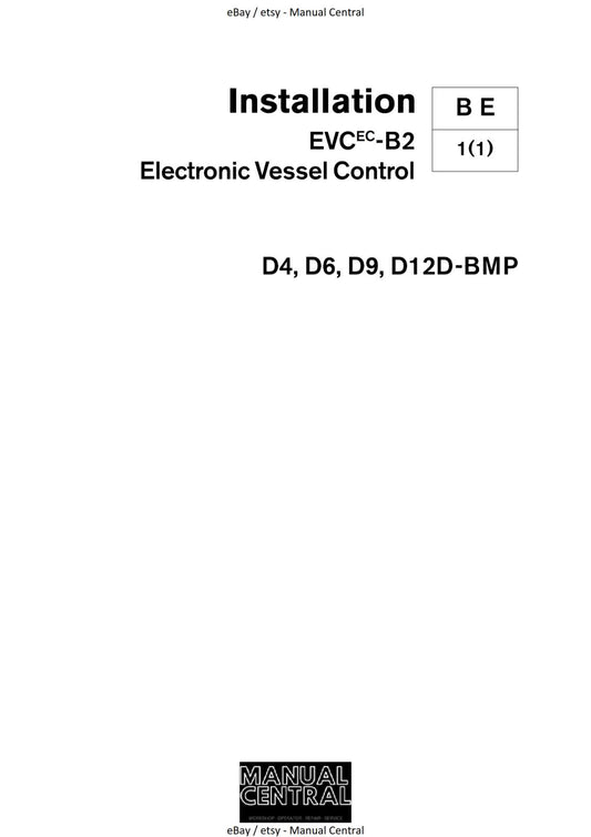 VOLVO PENTA D4 D6 D9 D12D-BMP ELECTRONIC VESSEL CONTROL EVC-B2 REPRINTED