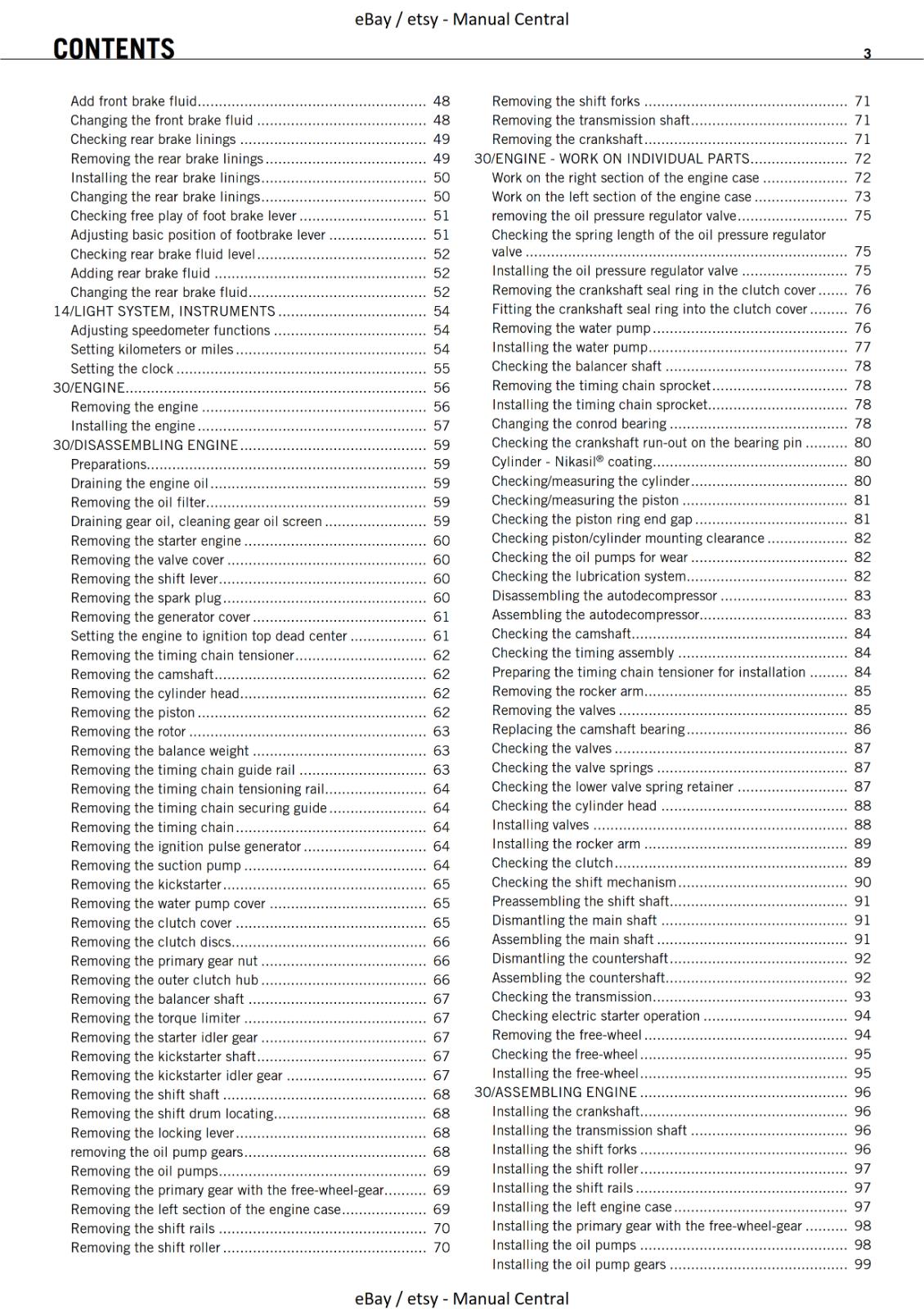 KTM 2008 - 450 530 - EXC-R SIX DAYS - XCR-W - EU UK USA ZA - WORKSHOP SERVICE