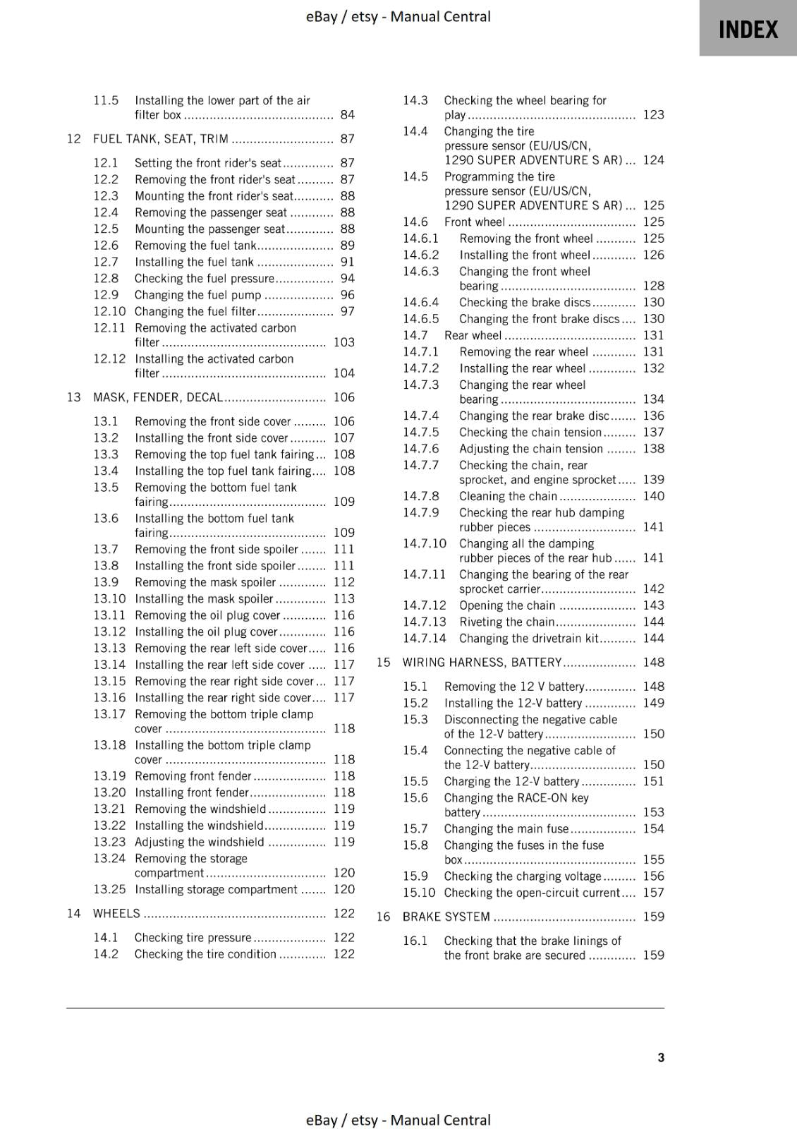 KTM 2023 - 1290 SUPER ADVENTURE S - WORKSHOP SERVICE MANUAL REPRINTED