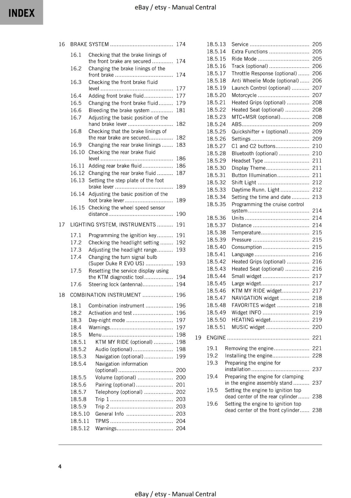 KTM 2023 - 1290 SUPER DUKE R RR - WORKSHOP SERVICE MANUAL REPRINTED