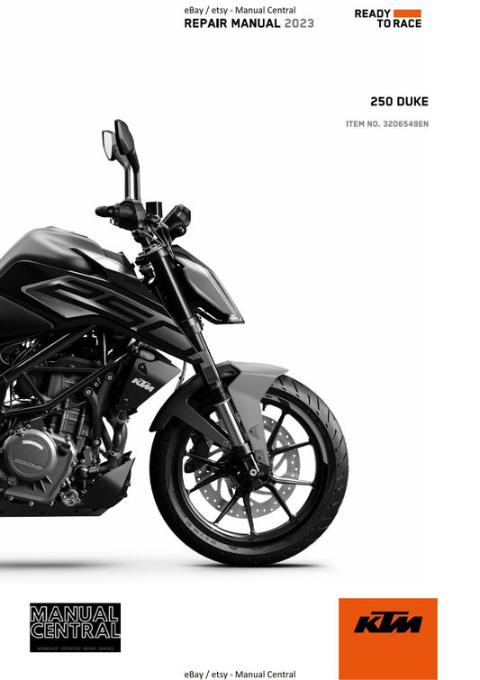 KTM 2023 - 250  DUKE - WORKSHOP SERVICE MANUAL REPRINTED
