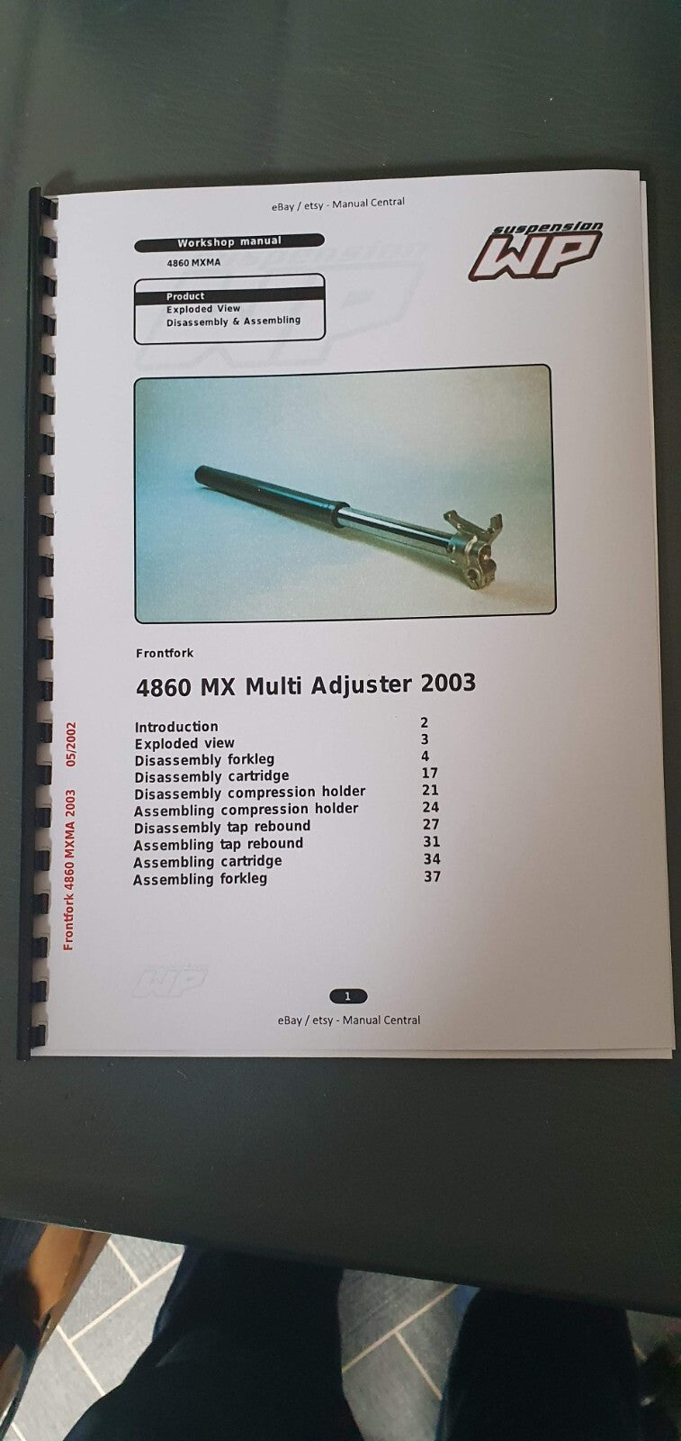 WP SUSPENSION 4860 MX MULTI ADJUSTER 2003 COLOUR WORKSHOP REPAIR SERVICE MANUAL