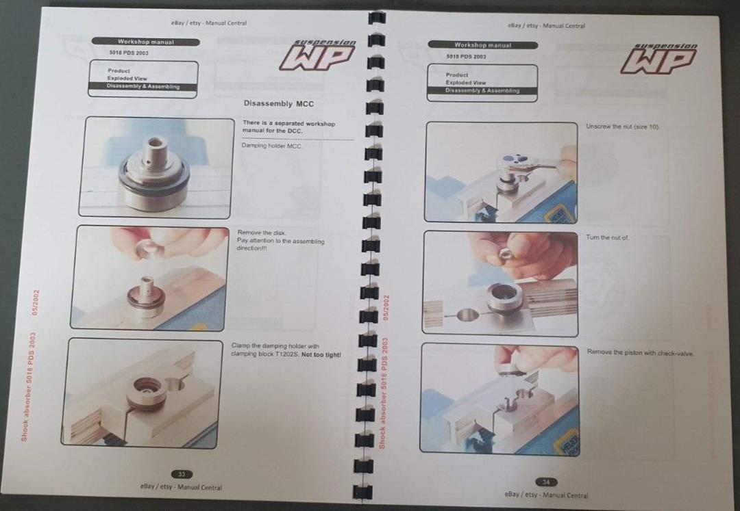 WP SUSPENSION - 5018 PDS 2003 -  COLOUR WORKSHOP REPAIR SERVICE MANUAL