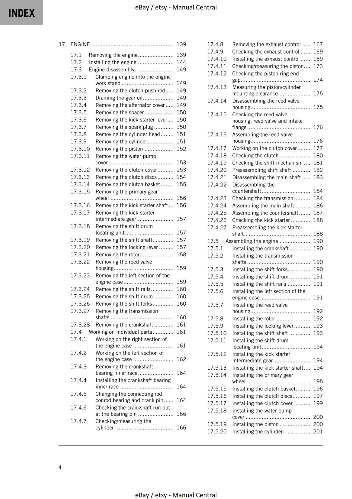 KTM 2023 - 85 SX - WORKSHOP SERVICE MANUAL REPRINTED