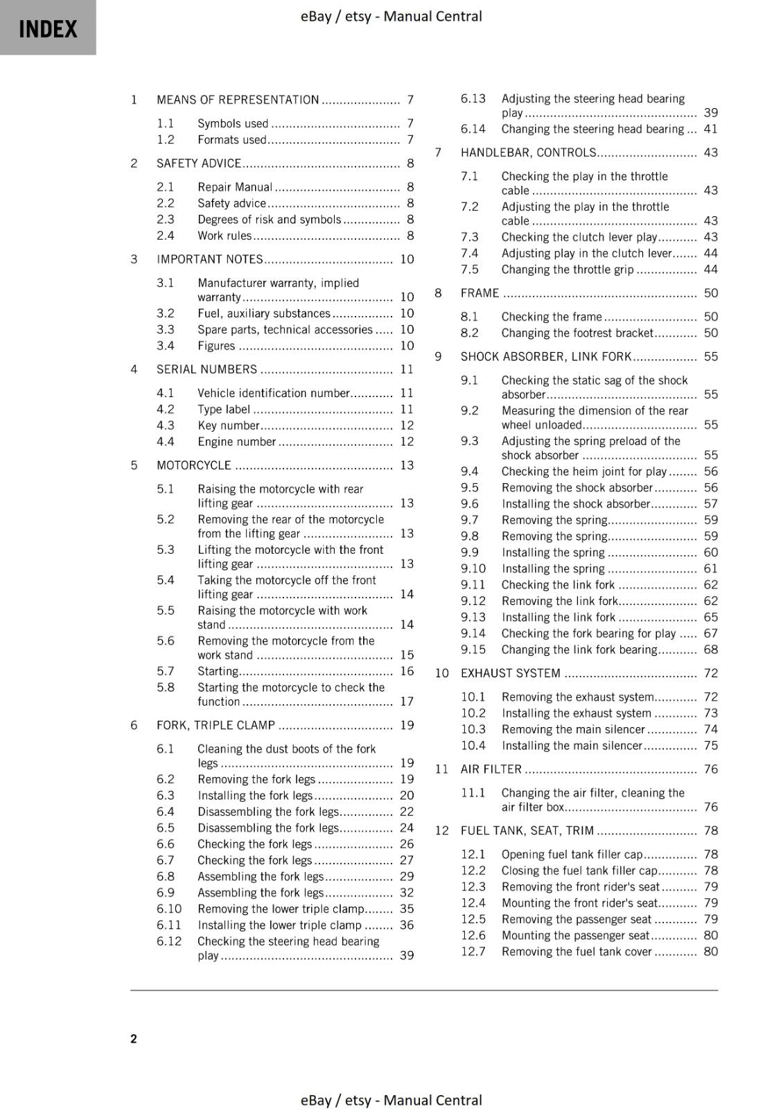 KTM 2023 - 390 ADVENTURE - WORKSHOP SERVICE MANUAL REPRINTED