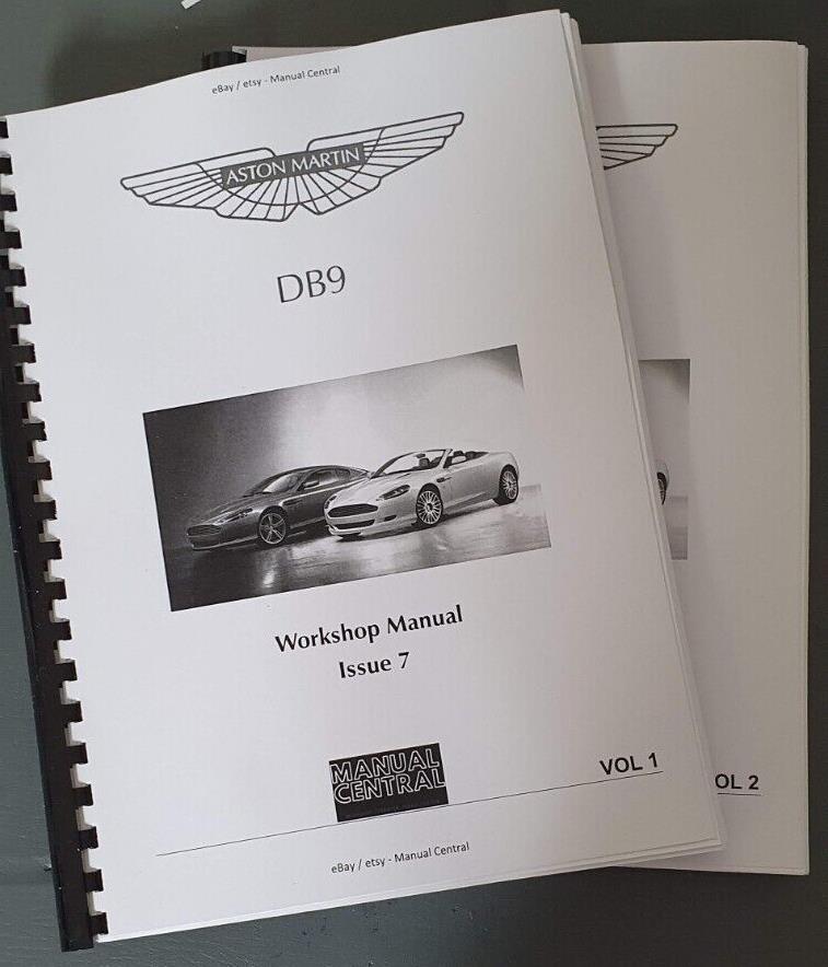 ASTON MARTIN DB9 WORKSHOP MANUAL A4 VERSION 7 - 2004 TO 2012 MODELS