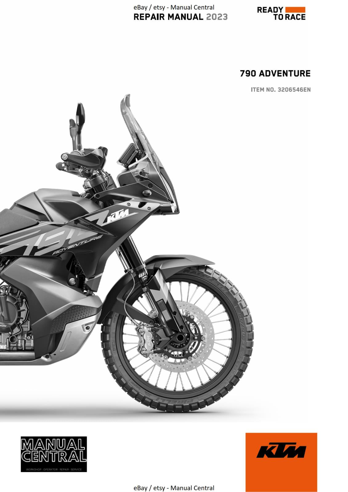 KTM 2023 - 790 ADVENTURE  - WORKSHOP SERVICE MANUAL REPRINTED