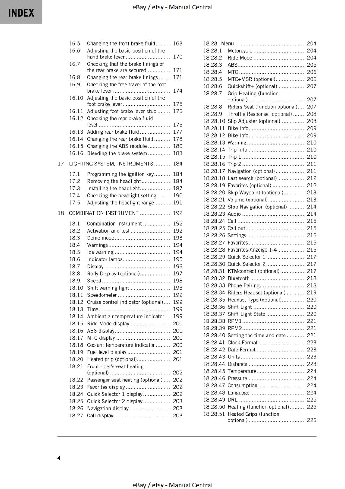 KTM 2023 - 790 ADVENTURE  - WORKSHOP SERVICE MANUAL REPRINTED
