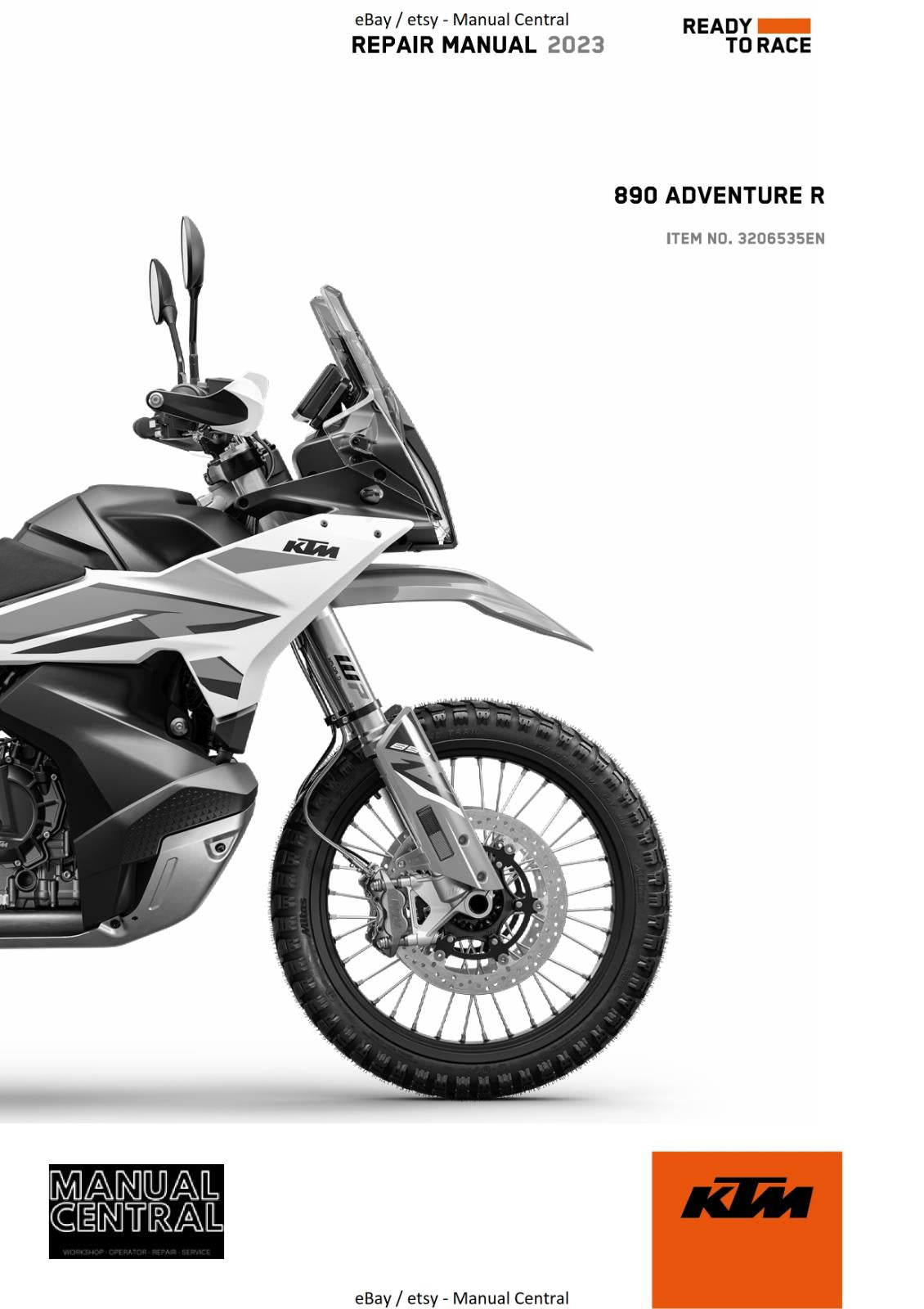KTM 2023 - 890 ADVENTURE R  - WORKSHOP SERVICE MANUAL REPRINTED