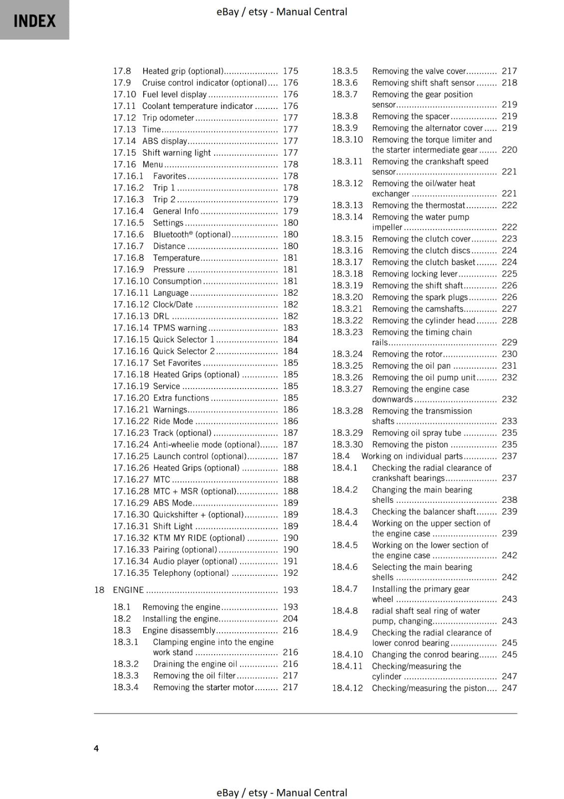KTM 2023 - 890 DUKE GP  - WORKSHOP SERVICE MANUAL REPRINTED