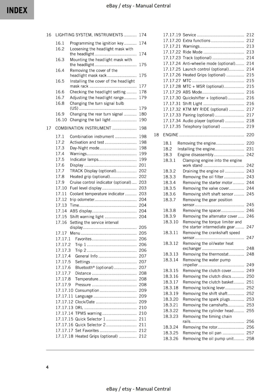 KTM 2023 - 890 DUKE R  - WORKSHOP SERVICE MANUAL REPRINTED