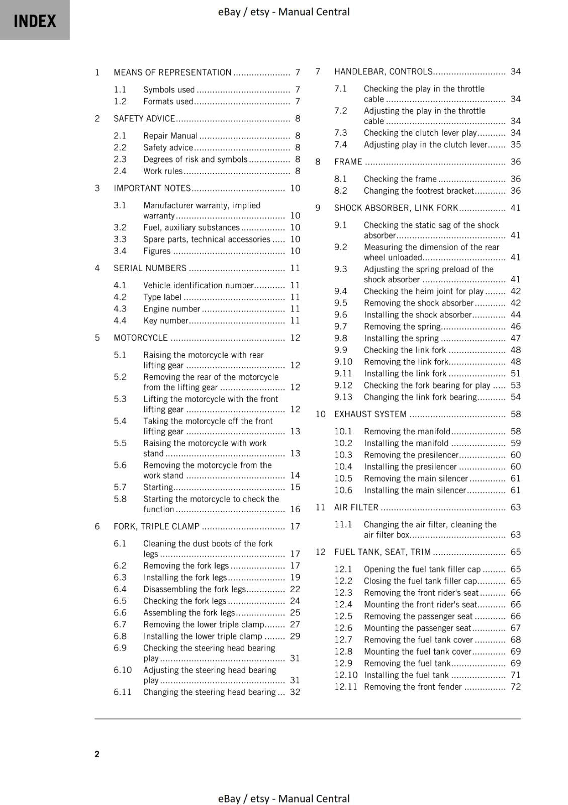 KTM 2023 - RC 125 GP  - WORKSHOP SERVICE MANUAL REPRINTED