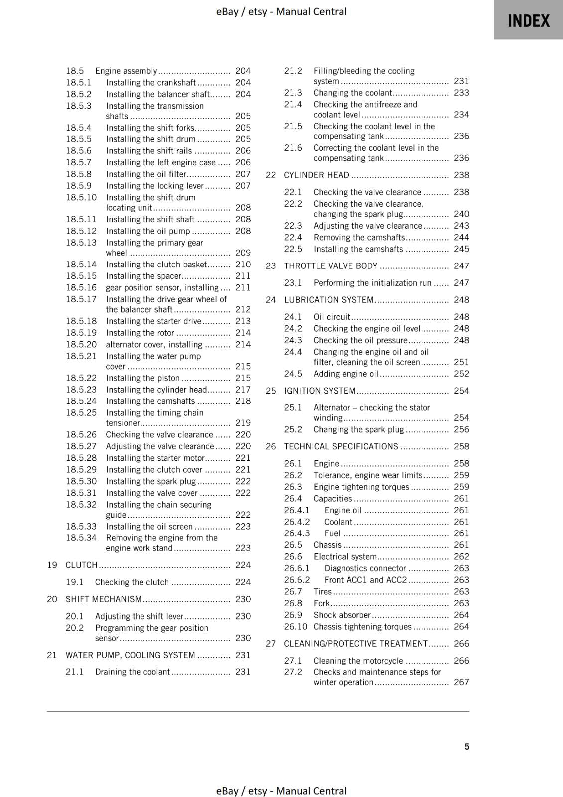KTM 2023 - RC 125 GP  - WORKSHOP SERVICE MANUAL REPRINTED