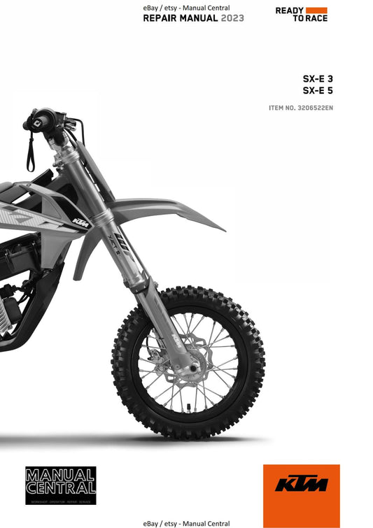 KTM 2023 - SX-E 3 SX-E 5  - WORKSHOP SERVICE MANUAL REPRINTED