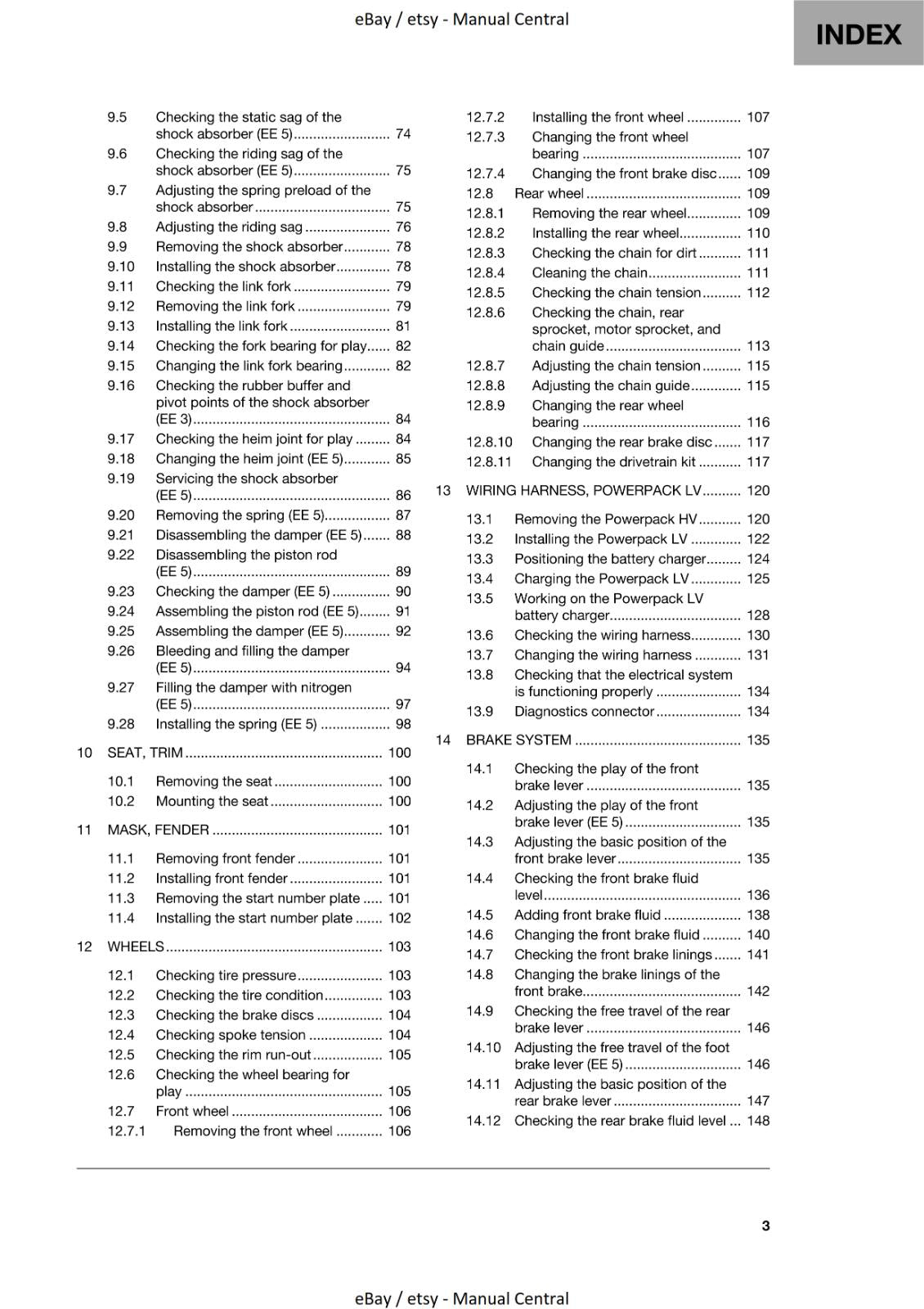 HUSQVARNA 2023 - EE 3 - EE 5 - REPAIR WORKSHOP SERVICE MANUAL REPRINTED