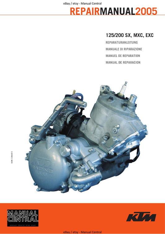 KTM 1999 2000 2001 2002 2003 2004 2005 - 125 EXC WORKSHOP REPAIR SERVICE MANUAL