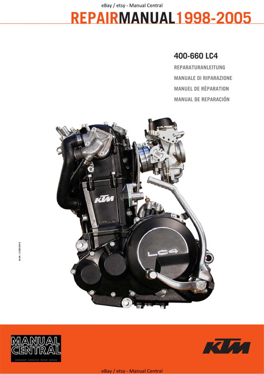 KTM 1998 TO 2005 - 400 EXC RACING - WORKSHOP REPAIR SERVICE MANUAL