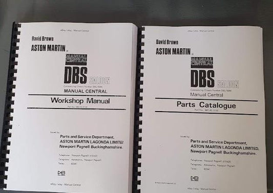 ASTON MARTIN DBS SALOON WORKSHOP REPAIR & PARTS MANUALS REPRINTED - DBS/5000 ON