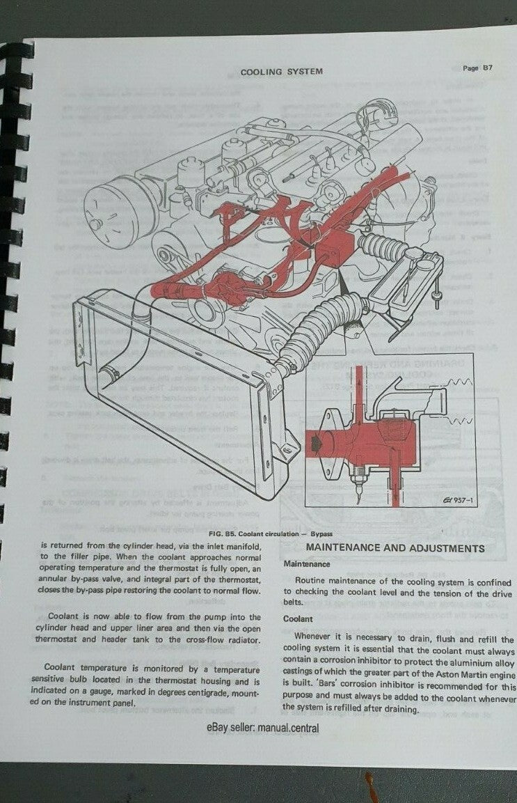 ASTON MARTIN DBS SALOON WORKSHOP REPAIR & PARTS MANUALS REPRINTED - DBS/5000 ON