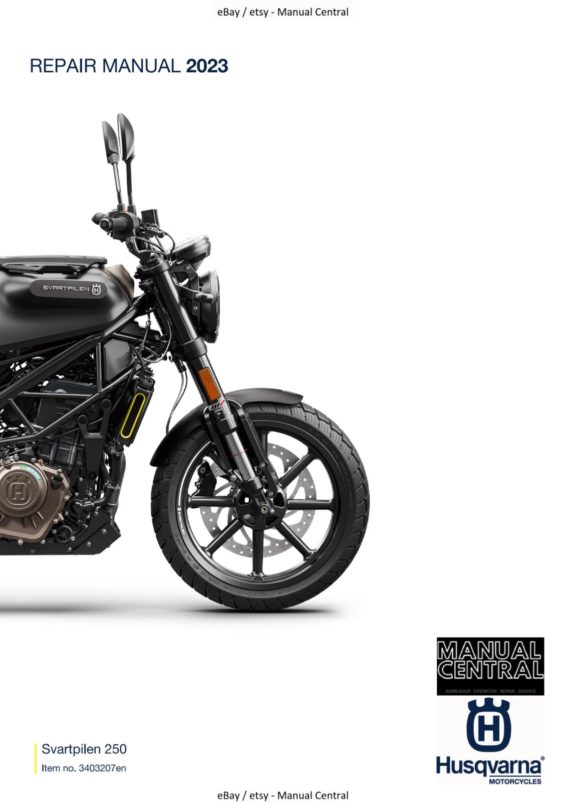 HUSQVARNA 2023 - SVARTPILEN 250 - REPAIR WORKSHOP SERVICE MANUAL