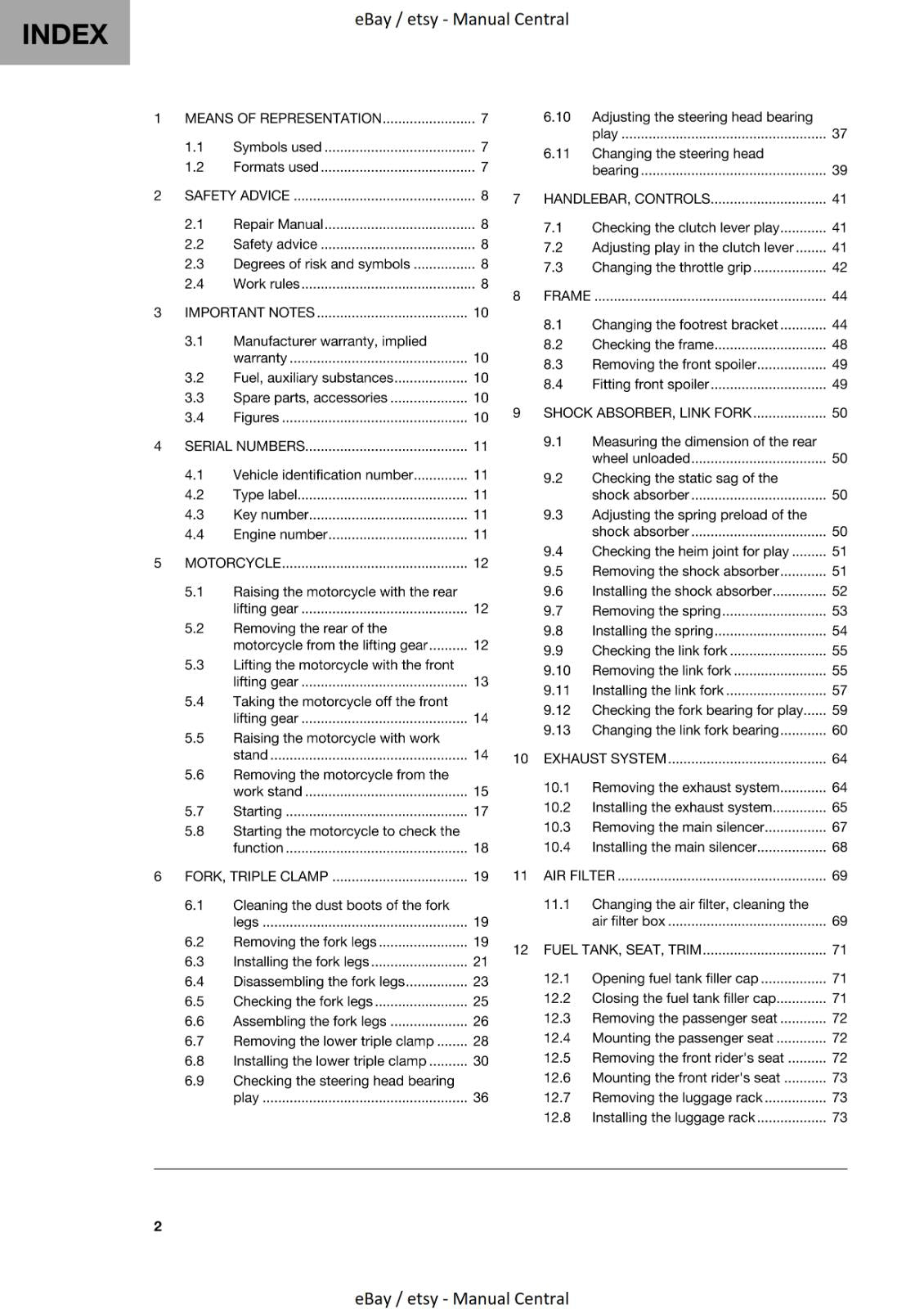 HUSQVARNA 2023 - SVARTPILEN 250 - REPAIR WORKSHOP SERVICE MANUAL