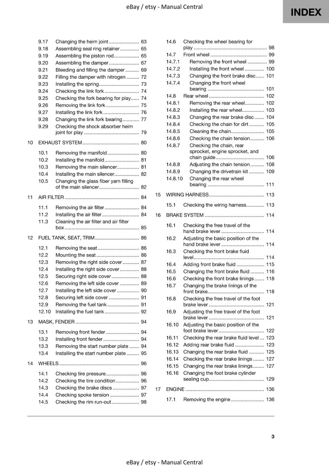 HUSQVARNA 2023 - TC 65 - REPAIR WORKSHOP SERVICE MANUAL