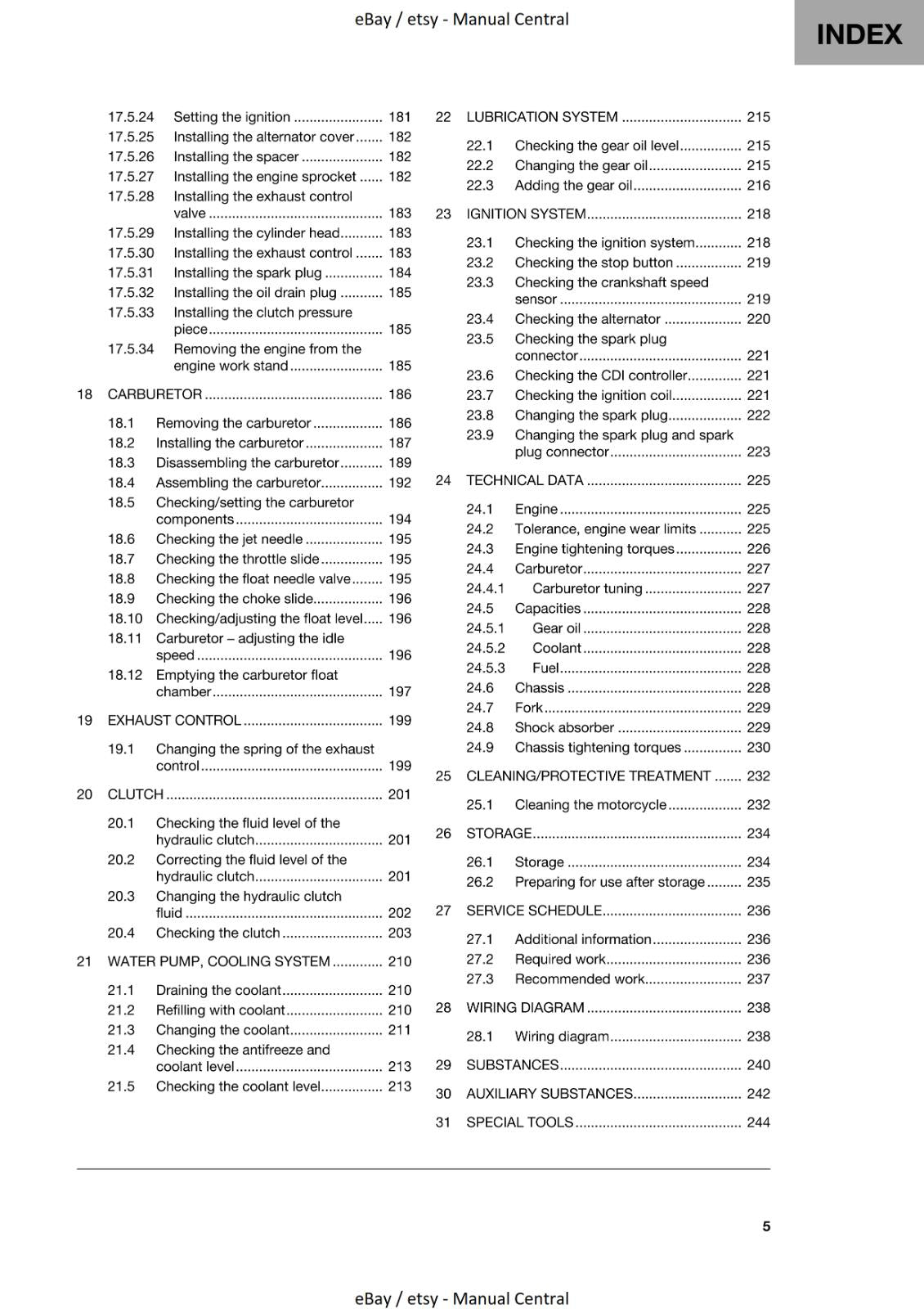 HUSQVARNA 2023 - TC 65 - REPAIR WORKSHOP SERVICE MANUAL